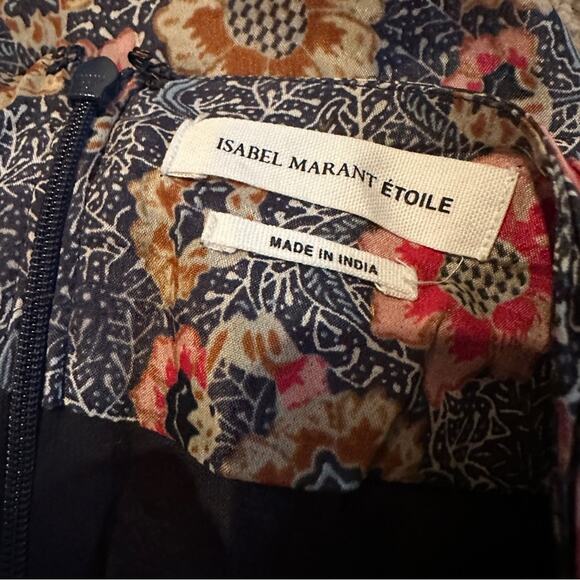 Isabel Marant Etoile Sevan Floral Print Ruched‎ Multicolor Mini Skirt Sz 40 / 8 - Picture 6 of 9